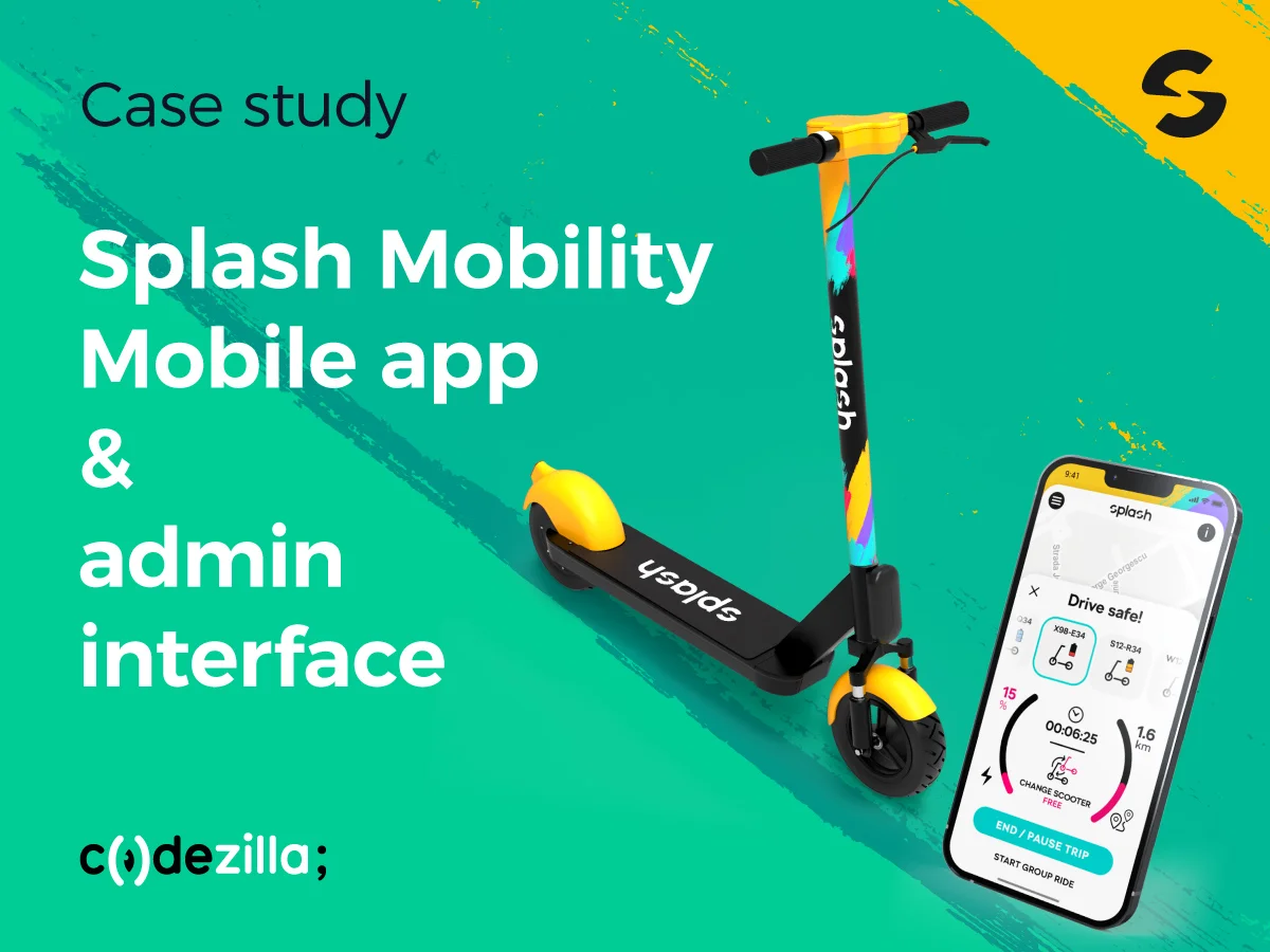 Codezilla | Dezvoltăm aplicația mobilă Splash Mobility și interfața de administrare