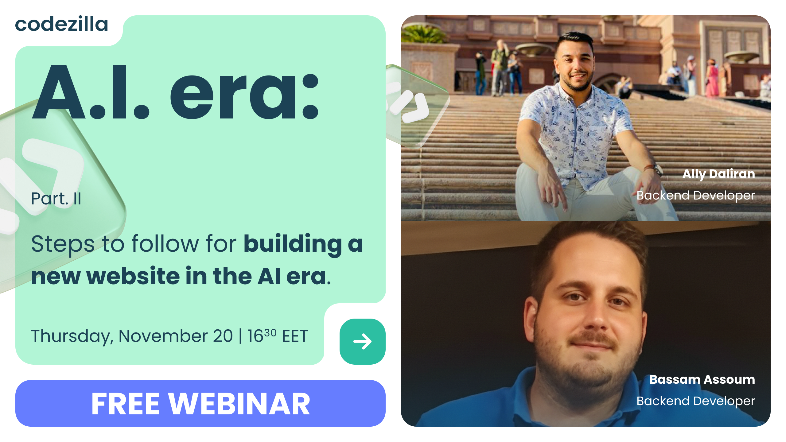 Steps to follow for building a new website in the AI era, with Codezilla’s experts | Webinar Codezilla