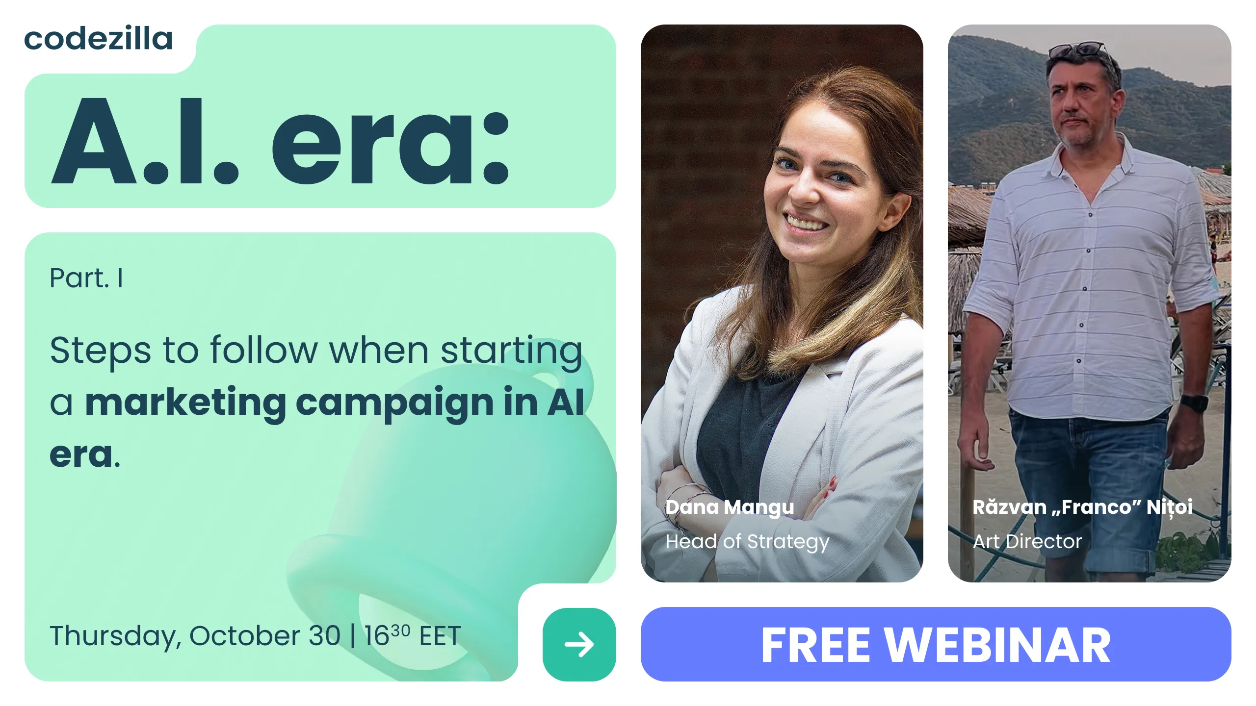Steps to follow when starting a marketing campaign in artificial intelligence era | Webinar Codezilla
